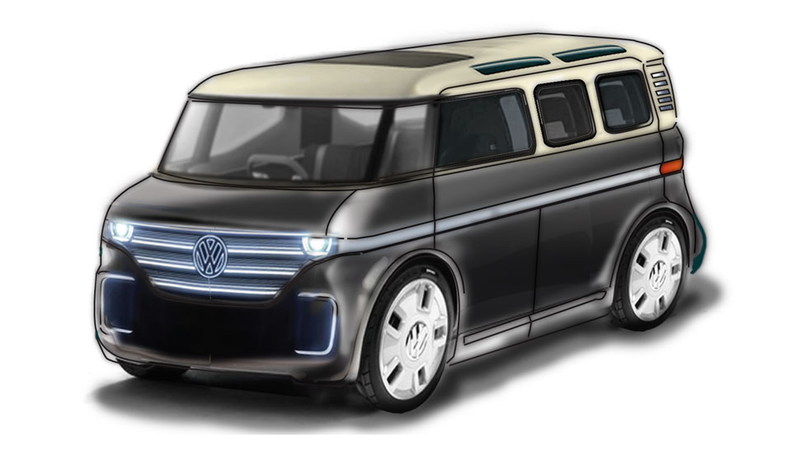 Illustration for article titled Here's What Volkswagen's New Electric Microbus Could Look Like